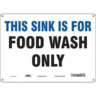 Safety Sign 10 in x 14 in Aluminum