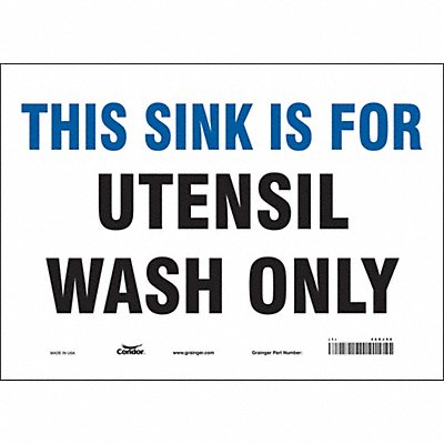 Safety Sign 10 in x 14 in Vinyl