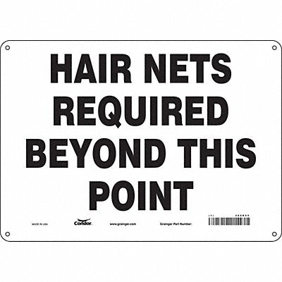 Safety Sign 10 in x 14 in Aluminum