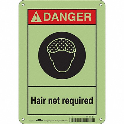 Safety Sign 10 in x 7 in Polyethylene