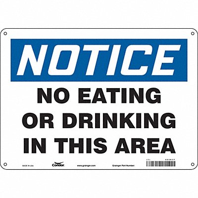 Safety Sign 10 in x 14 in Aluminum