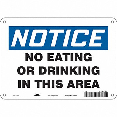 Safety Sign 7 in x 10 in Polyethylene