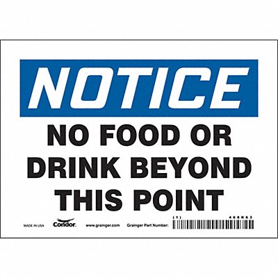 Safety Sign 5 in x 7 in Vinyl