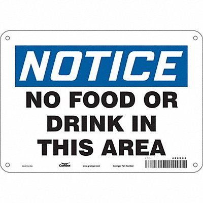 Safety Sign 7 in x 10 in Polyethylene