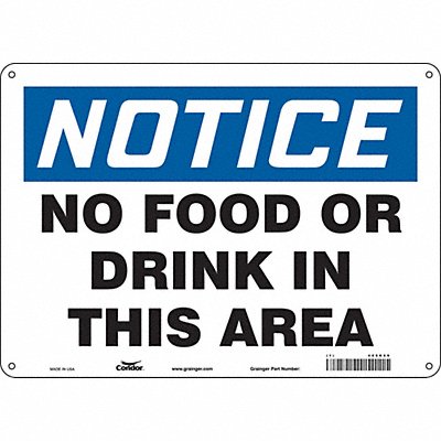Safety Sign 10 in x 14 in Polyethylene