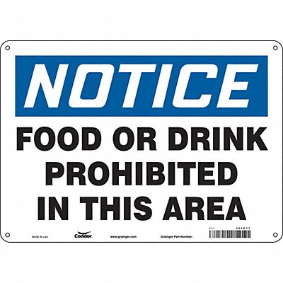 Safety Sign 10 in x 14 in Aluminum