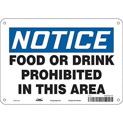 Safety Sign 7 in x 10 in Polyethylene