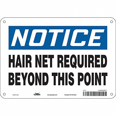 Safety Sign 7 in x 10 in Polyethylene