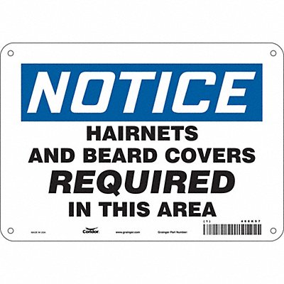Safety Sign 7 in x 10 in Aluminum