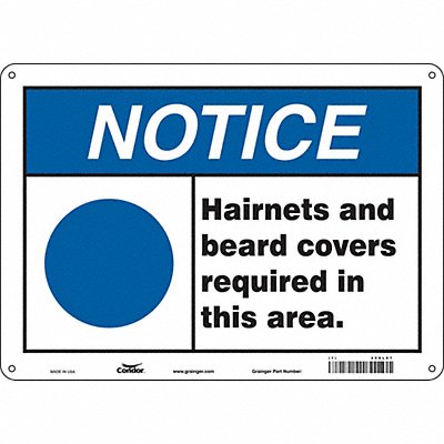 Safety Sign 10 in x 14 in Polyethylene