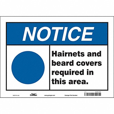 Safety Sign 10 in x 14 in Vinyl