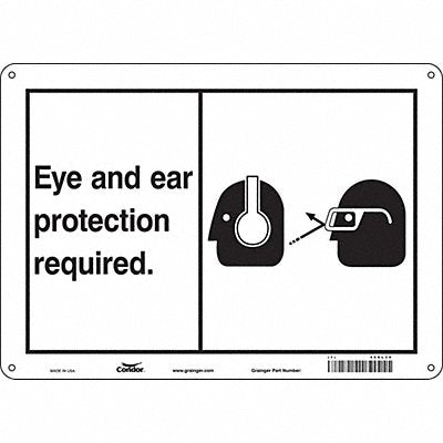 Safety Sign 10 in x 14 in Aluminum