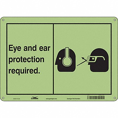 Safety Sign 10 in x 14 in Polyethylene