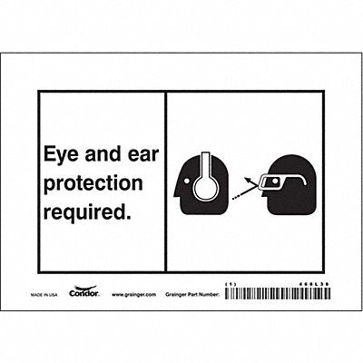 Safety Sign 5 in x 7 in Vinyl
