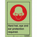 Safety Sign 14 in x 10 in Glow Vinyl