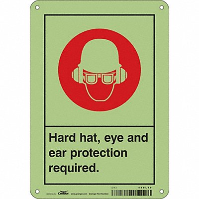 Safety Sign 10 in x 7 in Polyethylene