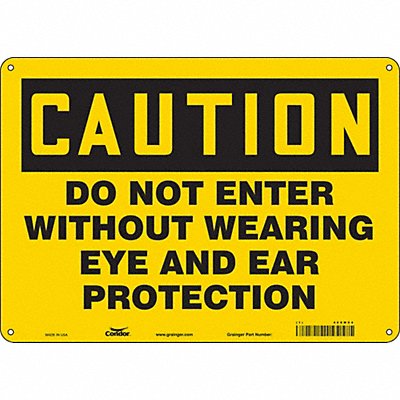 Safety Sign 10 inx14 in Polyethylene