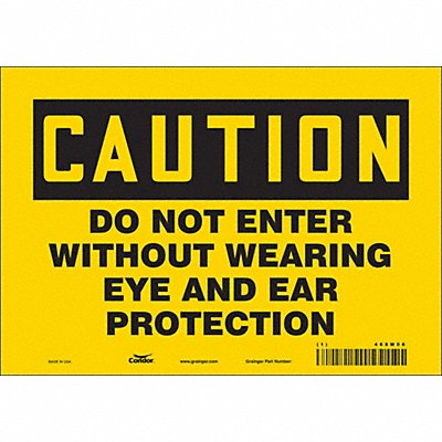 Safety Sign 7 in x 10 in Vinyl