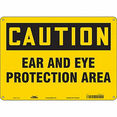 Safety Sign 10 inx14 in Polyethylene