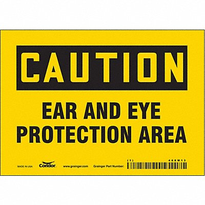 Safety Sign 5 in x 7 in Vinyl