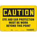 Safety Sign 7 in x 10 in Aluminum