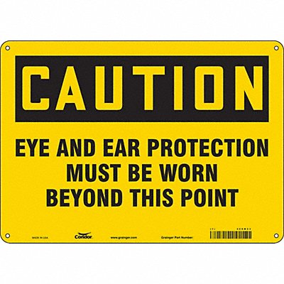Safety Sign 10 inx14 in Aluminum