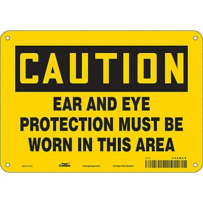 Safety Sign 7 in x 10 in Aluminum