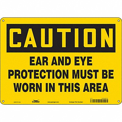 Safety Sign 10 in x 14 in Aluminum