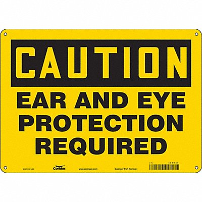 Safety Sign 10 in x 14 in Aluminum