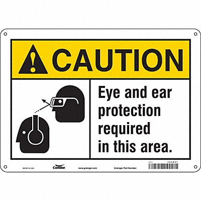 Safety Sign 10 in x 14 in Polyethylene