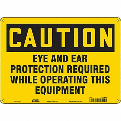 Safety Sign 10 inx14 in Aluminum