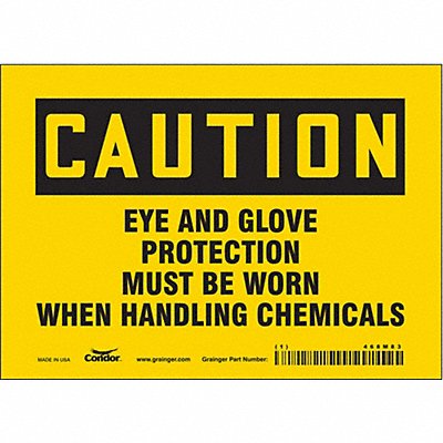 Safety Sign 5 in x 7 in Vinyl