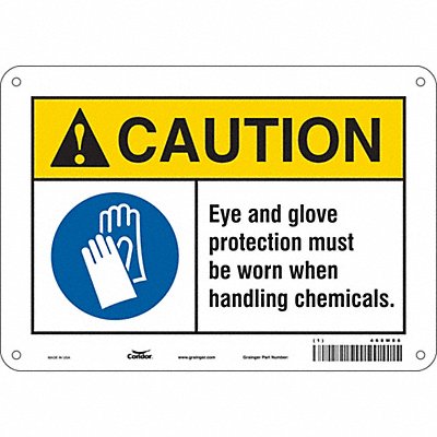 Safety Sign 7 in x 10 in Aluminum