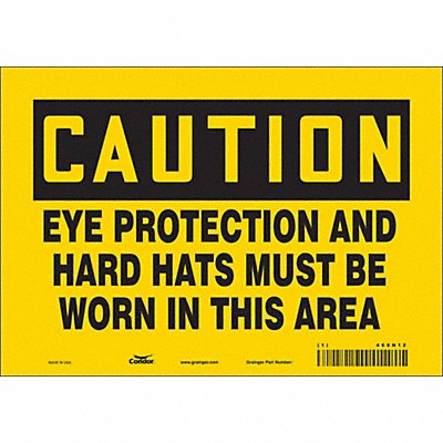 Safety Sign 7 in x 10 in Vinyl