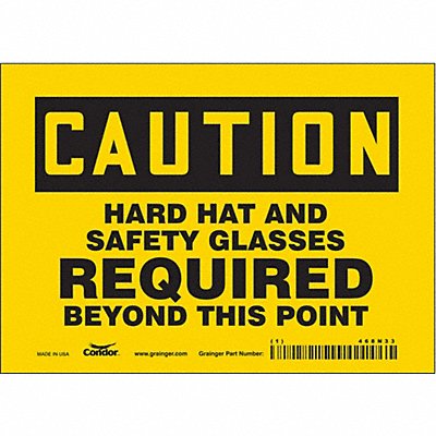 Safety Sign 5 in x 7 in Vinyl