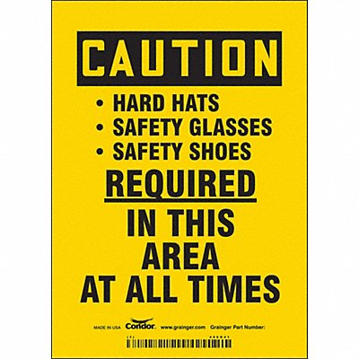 Safety Sign 7 inx5 in Vinyl