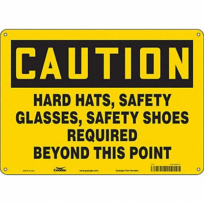 Safety Sign 10 inx14 in Aluminum