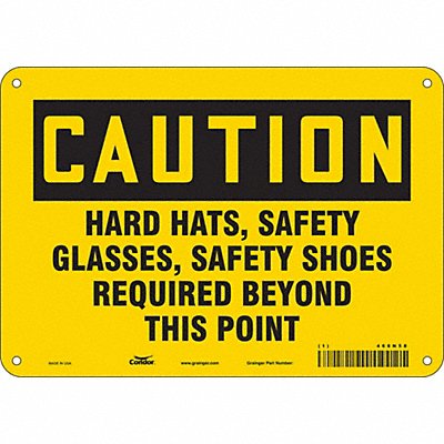 Safety Sign 7 in x 10 in Aluminum