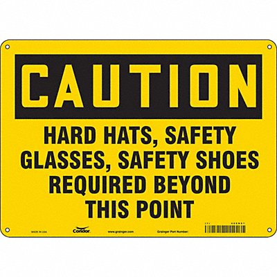 Safety Sign 10 inx14 in Polyethylene