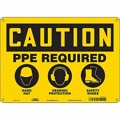 Safety Sign 10 inx14 in Polyethylene