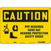 Safety Sign 10 in x 14 in Aluminum