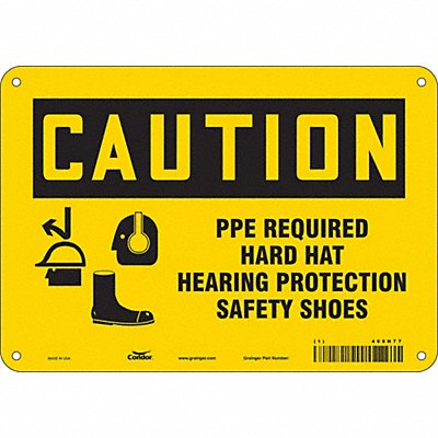 Safety Sign 7 in x 10 in Polyethylene