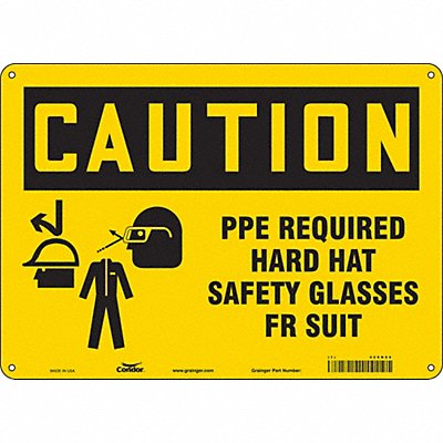 Safety Sign 10 in x 14 in Aluminum