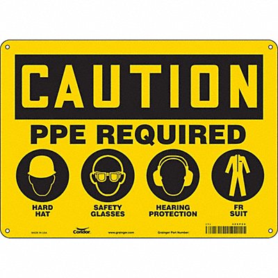 Safety Sign 10 inx14 in Aluminum