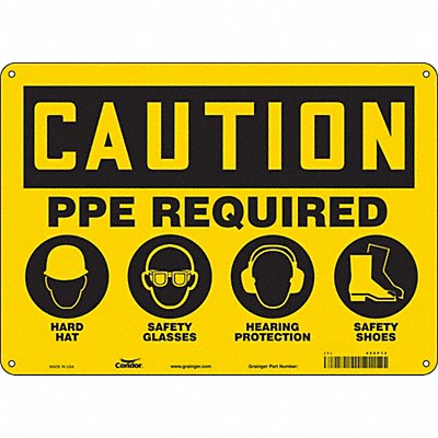 Safety Sign 10 inx14 in Aluminum
