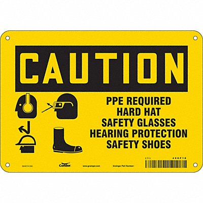 Safety Sign 7 inx10 in Polyethylene