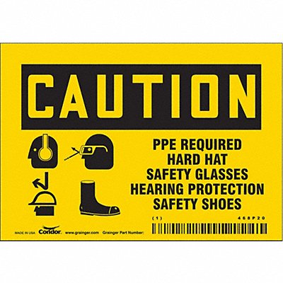 Safety Sign 3 1/2 inx5 in Vinyl