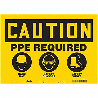 Safety Sign 10 inx14 in Vinyl