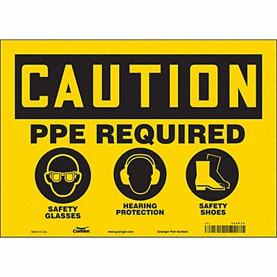 Safety Sign 10 inx14 in Vinyl