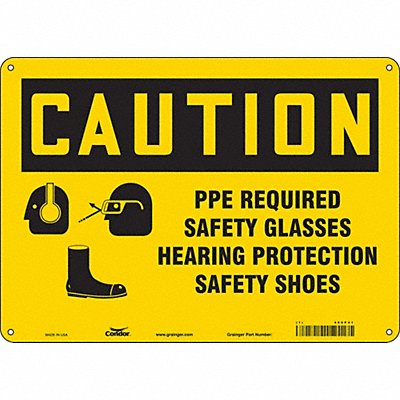 Safety Sign 10 inx14 in Aluminum